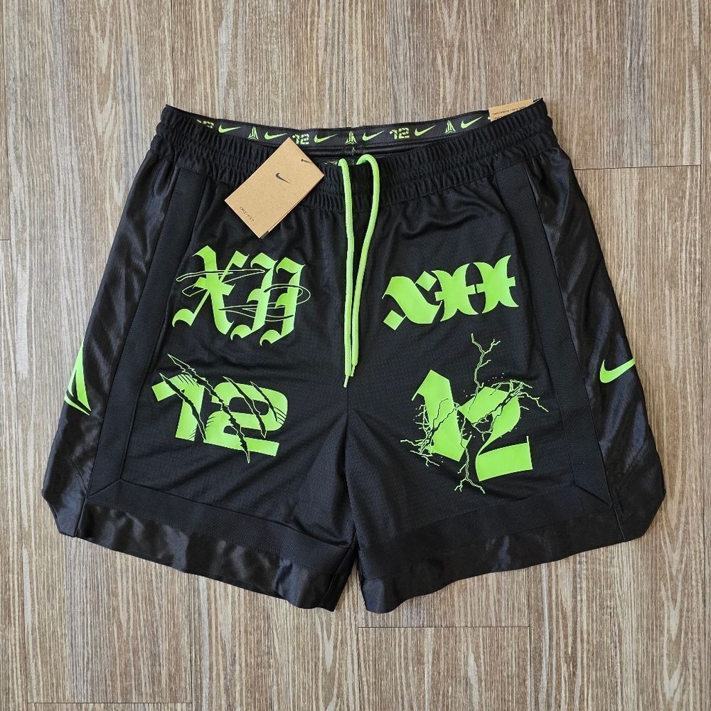 Nike Ja Men's Dri-FIT DNA 6" Basketball Shorts Black/Lime Blast XL FN2975-010